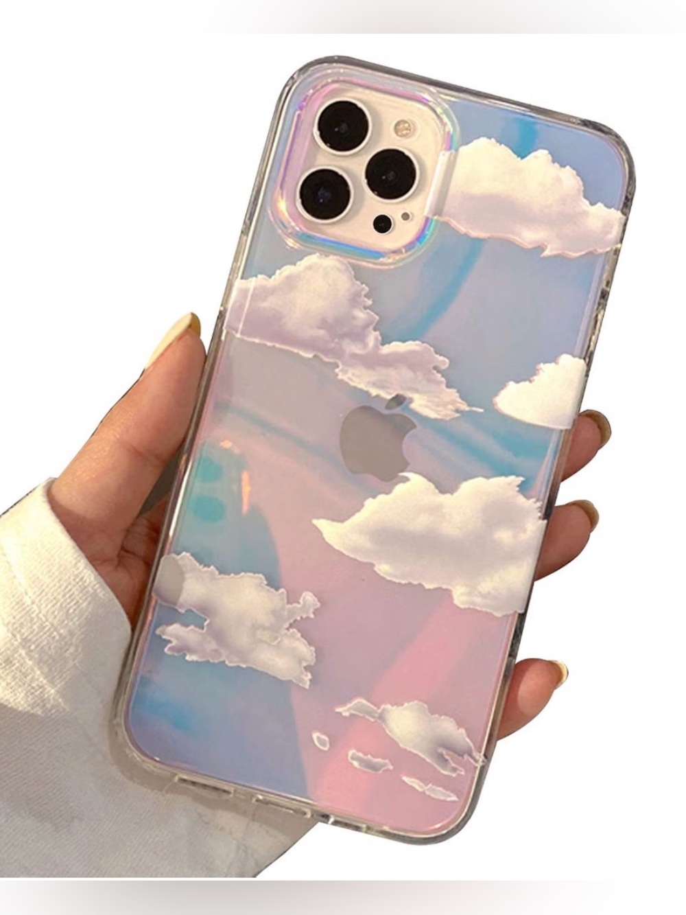 iPhone 13 Pro phone case - clear cloud design
